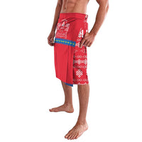 Mongolia Lavalava with Soyombo Dragon Sun Red Blue Tradition Spirit