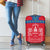 Mongolia Luggage Cover with Soyombo Dragon Sun Red Blue Tradition Spirit