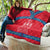 Mongolia Quilt with Soyombo Dragon Sun Red Blue Tradition Spirit