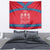 Mongolia Tapestry with Soyombo Dragon Sun Red Blue Tradition Spirit