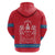 Mongolia Zip Hoodie with Soyombo Dragon Sun Red Blue Tradition Spirit