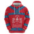 Mongolia Zip Hoodie with Soyombo Dragon Sun Red Blue Tradition Spirit