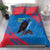 Mongolia Bedding Set with Eagle Strong Wild Free Red Blue Brush Spirit