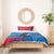 Mongolia Bedding Set with Eagle Strong Wild Free Red Blue Brush Spirit