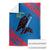 Mongolia Blanket with Eagle Strong Wild Free Red Blue Brush Spirit