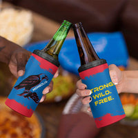 Mongolia 4 in 1 Can Cooler Tumbler with Eagle Strong Wild Free Red Blue Brush Spirit