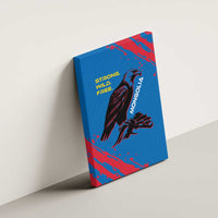 Mongolia Canvas Wall Art with Eagle Strong Wild Free Red Blue Brush Spirit