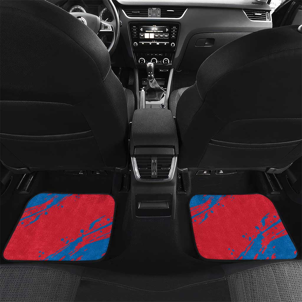 Mongolia Car Mats with Eagle Strong Wild Free Red Blue Brush Spirit