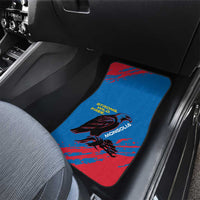 Mongolia Car Mats with Eagle Strong Wild Free Red Blue Brush Spirit