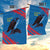 Mongolia Garden Flag with Eagle Strong Wild Free Red Blue Brush Spirit