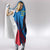 Mongolia Hooded Blanket with Eagle Strong Wild Free Red Blue Brush Spirit