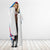 Mongolia Hooded Blanket with Eagle Strong Wild Free Red Blue Brush Spirit