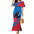Mongolia Mermaid Dress with Eagle Strong Wild Free Red Blue Brush Spirit