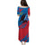 Mongolia Puletasi with Eagle Strong Wild Free Red Blue Brush Spirit