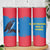 Mongolia Skinny Tumbler with Eagle Strong Wild Free Red Blue Brush Spirit
