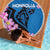 Mongolia Beach Blanket with Floral Wolf Pink Blossom Blue Sky Spirit