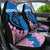 Mongolia Car Seat Cover with Floral Wolf Pink Blossom Blue Sky Spirit