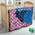 Mongolia Quilt with Floral Wolf Pink Blossom Blue Sky Spirit