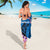 Mongolia Sarong with Floral Wolf Pink Blossom Blue Sky Spirit
