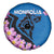 Mongolia Spare Tire Cover with Floral Wolf Pink Blossom Blue Sky Spirit