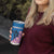 Mongolia Tumbler Cup with Floral Wolf Pink Blossom Blue Sky Spirit