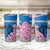 Mongolia Tumbler Cup with Floral Wolf Pink Blossom Blue Sky Spirit