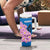 Mongolia Tumbler With Handle with Floral Wolf Pink Blossom Blue Sky Spirit