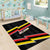 Belgium Area Rug with Black Red Yellow Lightning Flag Stripe Spirit