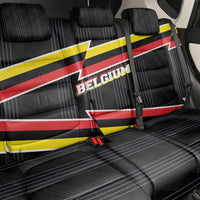 Belgium Back Car Seat Cover with Black Red Yellow Lightning Flag Stripe Spirit