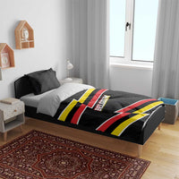 Belgium Bedding Set with Black Red Yellow Lightning Flag Stripe Spirit