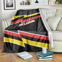Belgium Blanket with Black Red Yellow Lightning Flag Stripe Spirit