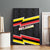 Belgium Canvas Wall Art with Black Red Yellow Lightning Flag Stripe Spirit