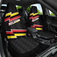 Belgium Car Seat Cover with Black Red Yellow Lightning Flag Stripe Spirit
