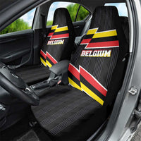 Belgium Car Seat Cover with Black Red Yellow Lightning Flag Stripe Spirit