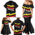 Belgium Family Matching Mermaid Dress and Hawaiian Shirt with Black Red Yellow Lightning Flag Stripe Spirit