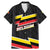 Belgium Family Matching Mermaid Dress and Hawaiian Shirt with Black Red Yellow Lightning Flag Stripe Spirit