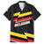 Belgium Family Matching Short Sleeve Bodycon Dress and Hawaiian Shirt with Black Red Yellow Lightning Flag Stripe Spirit