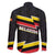 Belgium Family Matching Short Sleeve Bodycon Dress and Hawaiian Shirt with Black Red Yellow Lightning Flag Stripe Spirit