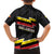 Belgium Family Matching Summer Maxi Dress and Hawaiian Shirt with Black Red Yellow Lightning Flag Stripe Spirit