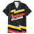 Belgium Family Matching Summer Maxi Dress and Hawaiian Shirt with Black Red Yellow Lightning Flag Stripe Spirit