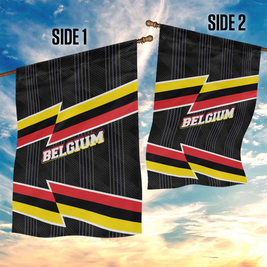 Belgium Garden Flag with Black Red Yellow Lightning Flag Stripe Spirit