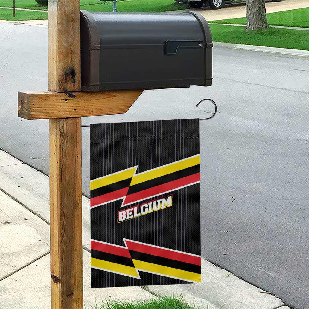 Belgium Garden Flag with Black Red Yellow Lightning Flag Stripe Spirit