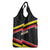 Belgium Grocery Bag with Black Red Yellow Lightning Flag Stripe Spirit