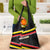 Belgium Grocery Bag with Black Red Yellow Lightning Flag Stripe Spirit