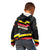 Belgium Kid Hoodie with Black Red Yellow Lightning Flag Stripe Spirit