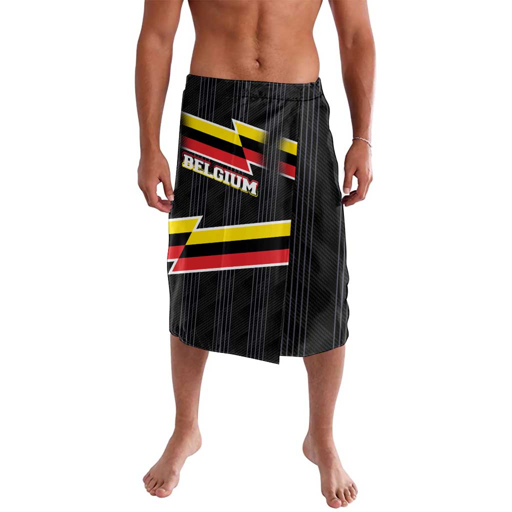 Belgium Lavalava with Black Red Yellow Lightning Flag Stripe Spirit