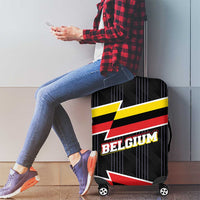 Belgium Luggage Cover with Black Red Yellow Lightning Flag Stripe Spirit