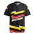 Belgium Rugby Jersey with Black Red Yellow Lightning Flag Stripe Spirit