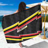 Belgium Sarong with Black Red Yellow Lightning Flag Stripe Spirit