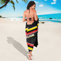 Belgium Sarong with Black Red Yellow Lightning Flag Stripe Spirit